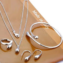 Women's Silver Needle Jewelry Set (4 pcs)-2