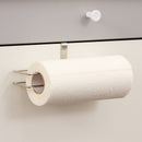 Stainless Steel No-punch Roll Paper Rack for Kitchen Cabinet Cling Film Storage Rack-Silver-7