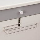 Stainless Steel No-punch Roll Paper Rack for Kitchen Cabinet Cling Film Storage Rack-Silver-9