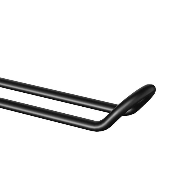 Metal No-punch Roll Paper Rack for Kitchen Cabinet Cling Film Storage Rack-Black