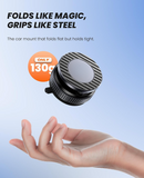 Suction Phone Mount for Car Dashboard/Windshield - 360°Adjustable Magnetic Phone Holder for Car, Foldable Car Phone Holder for iPhone  Series (Carbon Fiber & Aluminum Alloy)-2