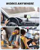 Suction Phone Mount for Car Dashboard/Windshield - 360°Adjustable Magnetic Phone Holder for Car, Foldable Car Phone Holder for iPhone  Series (Carbon Fiber & Aluminum Alloy)-7