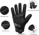 Breathable Mesh Motorcycle Gloves Touchscreen with TPR Palm Pad Hard Knuckle-Black-XLarge-3
