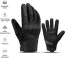 Breathable Mesh Motorcycle Gloves Touchscreen with TPR Palm Pad Hard Knuckle-Black-XLarge-6