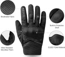 Breathable Mesh Motorcycle Gloves Touchscreen with TPR Palm Pad Hard Knuckle-Black-XLarge-7