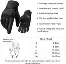 Breathable Mesh Motorcycle Gloves Touchscreen with TPR Palm Pad Hard Knuckle-Black-XXLarge-2