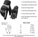 Breathable Mesh Motorcycle Gloves Touchscreen with TPR Palm Pad Hard Knuckle-White-XLarge-5