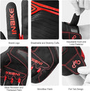 Breathable Mesh Motorcycle Gloves Touchscreen with TPR Palm Pad Hard Knuckle-Red-Medium-9