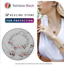 Infinity Love Heart Necklace, Birthstone Necklace for Women, Jewelry for Women with Healing Crystals, Allergy Free Pendant Necklace-13a-Protection-Rainbow Black-3