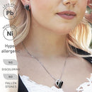 Infinity Love Heart Necklace, Birthstone Necklace for Women, Jewelry for Women with Healing Crystals, Allergy Free Pendant Necklace-13b-Protection-Jet Black-2