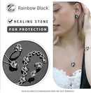 Infinity Love Heart Necklace, Birthstone Necklace for Women, Jewelry for Women with Healing Crystals, Allergy Free Pendant Necklace-13c-Protection-Crystal Black-3