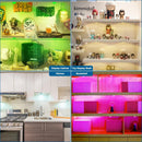 RGB Single LED Kitchen Under Cabinet Puck Light,Color Changing LED Under Cabinet Lights Kit,Aluminum Slim Multi Color Wired Display Cupboard Light for Kitchen 2 PCS-5