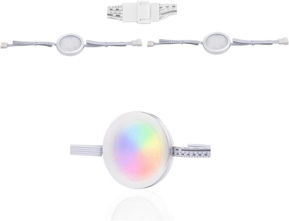 Under Counter LED Light Kit, RGBW Under Cabinet Lighting, 10 Packs Colored Cabinet Lights with Wireless 40-Key IR Dimmable Remote Control (10 Lights)