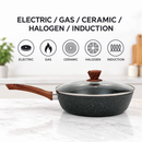 28cm PFOA Free Non-Stick Saute Pan with Lid, Marble-Effect Non-Stick Coating, Induction Compatible, Soft-Touch Handle, Dishwasher Safe-6