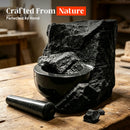 Granite Mortar and Pestle Set, 450ml Heavy Duty Stone Grinder Bowl with 17.5cm Pestle, Black, Manual Spice Grinder for Guacamole, Salsa, Pesto, Herbs, Spices, Nuts & Seeds-4