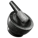 Granite Mortar and Pestle Set, 480ml Heavy Duty Stone Grinder Bowl with 15.5cm Pestle, Dark Grey, Manual Spice Grinder for Guacamole, Salsa, Pesto, Herbs, Spices, Nuts & Seeds-8