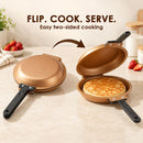 Double-Sided Non-Stick Frying Pan, Flip Pancake Pan with Heat-Resistant Handle for Eggs, Pancakes & Toast, Gas Electric & Ceramic Stoves-7