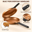 Double-Sided Non-Stick Frying Pan, Flip Pancake Pan with Heat-Resistant Handle for Eggs, Pancakes & Toast, Gas Electric & Ceramic Stoves-9