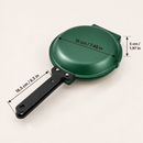 Double-Sided Non-Stick Frying Pan, Flip Pancake Pan with Heat-Resistant Handle for Eggs, Pancakes & Toast, Gas Electric & Ceramic Stoves-Green-7