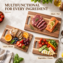 3Pcs Wooden Cutting Board Set with Storage Stand, Chopping Boards for Kitchen Food Preparation-4