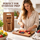 3Pcs Wooden Cutting Board Set with Storage Stand, Chopping Boards for Kitchen Food Preparation-6