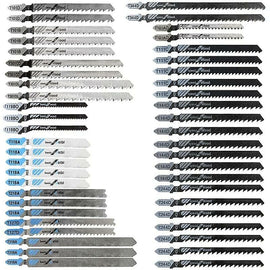 48 pcs T-Shank Jigsaw Blades, Made Of Hcs/Hss, With Storage Case For Cutting Wood, Plastic And Metal