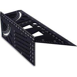 3D Aluminum Alloy Carpenter Square, 90 To 45 Degree Professional Angle Ruler, Woodworking Measuring Ruler Suitable For