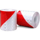 2 pcs Reflective Tape Safety Warning Reflective Sticker Film White Red, Fluorescent Safety Tape Sticker For Night-1