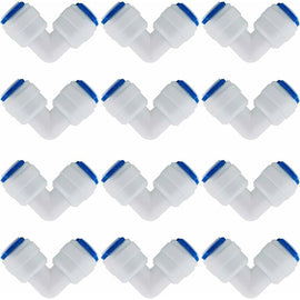 12 pcs RO Water Filter Accessories Nozzle Fitting 1/4 Inch 90 Degree Right Angle Fast Docking For Connecting Water Pipe