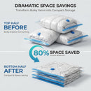 6-Pack Jumbo Vacuum Storage Bags | Space Saving Vacuum Pack Bags for Clothes & Bedding | 80% More Storage | 100cm x 70cm (39” x 28”)-7