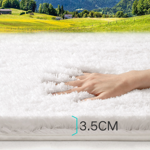 Ultra-soft and absorbent bathroom mat | 3.5cm thick, antibacterial and non-slip TPR material, machine washable, quick-drying, suitable for showers, bathtubs and entryways (Gray, 15.75*23.62in)
