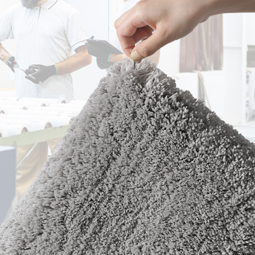 Ultra-soft and absorbent bathroom mat | 3.5cm thick, antibacterial and non-slip TPR material, machine washable, quick-drying, suitable for showers, bathtubs and entryways (Gray, 15.75*23.62in)