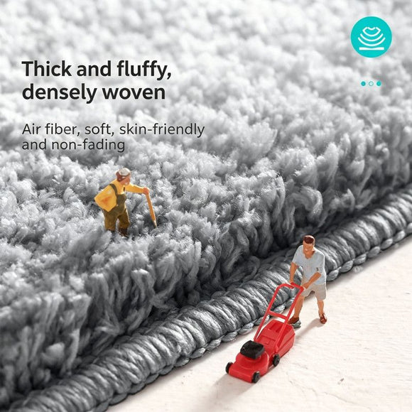 Ultra-soft and absorbent bathroom mat | 3.5cm thick, antibacterial and non-slip TPR material, machine washable, quick-drying, suitable for showers, bathtubs and entryways (brown,15.75*23.62in)