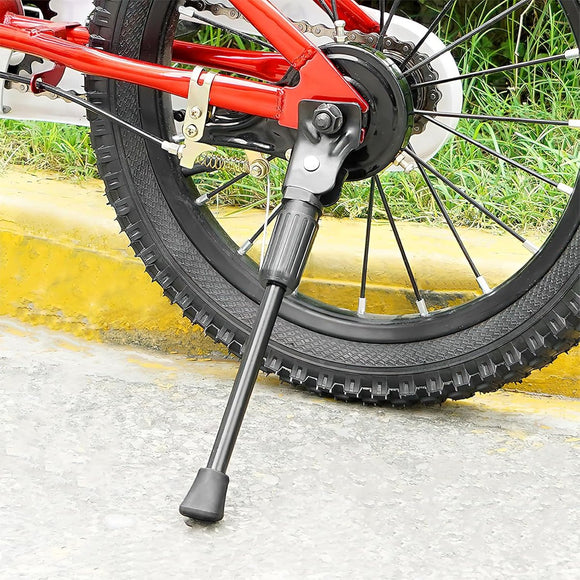 14 Inch - Bicycle Stand for Children's Bikes - MTB Kickstand - Single Bicycle Stand - Bicycle Accessories for Children - Bicycle Stand - Side Stand for Bicycles - Bicycle, E-Bike, City Bike & Mountain Bike - Black - Easy to Install