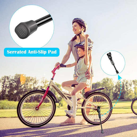 14 Inch - Bicycle Stand for Children's Bikes - MTB Kickstand - Single Bicycle Stand - Bicycle Accessories for Children - Bicycle Stand - Side Stand for Bicycles - Bicycle, E-Bike, City Bike & Mountain Bike - Black - Easy to Install