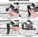 Single Adjustable Bicycle Kickstand - Suitable for 22'' to 17'' - Single Bicycle Stand - Side Stand - Aluminum Stainless Steel - Sturdy Wide Base - Easy to Install - Universal - Black - Bicycle, E-Bike, City Bike & Mountain Bike - With Hex Wrench-4