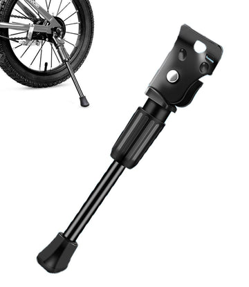 18 Inch - Bicycle Stand for Children's Bikes - MTB Kickstand - Single Bicycle Stand - Bicycle Accessories for Children - Bicycle Stand - Side Stand for Bicycles - Bicycle, E-Bike, City Bike & Mountain Bike - Black - Easy to Install