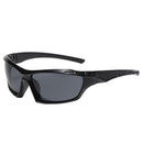 Polarized Sports Sunglasses for Men, Wrap Around UV Protection for Cycling, Fishing Driving Outdoor Activities, Windproof Mountaineering Skiing Goggles Black-1