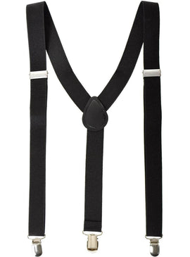 Adjustable Stretchy Black Costume Suspenders