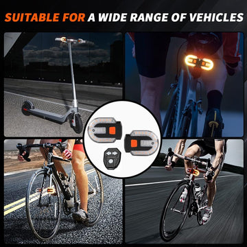 4Pcs Turn Signals for Bicycles with Alarm, USB Charging Remote Control Split/Integrated Bike Tail Light Rear Lights Can be Mounted on Front and Rear of Bicycle - 0