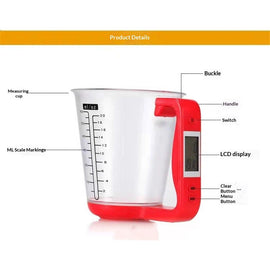 Digital Kitchen Scale and Measuring Cup Kitchen Measuring Cup Scale LCD Digital Display for Baking Tea Weighting Coffee - 0