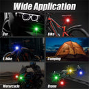 6PCS Wireless LED Lights for Car with Remote Control, Halloween Wireless LED Strobe Lights 8 Colors USB IP65 Waterproof Anti-Collision Warning Light for Car Interior Truck Drone Aircraft Bike-4