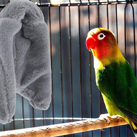 2 Pieces Comfort Corner  Bird Blanket, Cuddle Nest Hanging Toy for Bird Cage, Warm Bird Shelter Bed for Small and Medium Parrots, Cockatiel Pigeon and Lovebirds (M) - 0