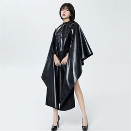 Professional Hair Chemical Hair Shawl Waterproof Bleach Proof Hair Color Dye Shawl, Cape Adjustable Neck Part for Adults and Youth (black) - 0