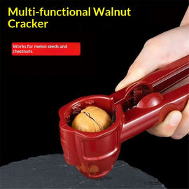Nut Cracker Tool, Nutcracker Tool for All Nut Walnut Plier with Non-Slip Handle Red Pecan Nut Cracker Tool Multifunction Sheller Opener for Melon Seeds Walnut Chestnut - 0