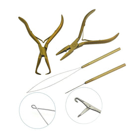 Professional Hair Extension Tools Kit, Hair Extensions Remover Pliers, Micro Links Beads Hair Pulling Hook & Microbead Ring Loop Tool Stainless Steel Hair Supplies Packed in Soft Case - 0
