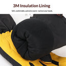 Waterproof and Windproof Genuine Deerskin Leather Ski Gloves with  3M Thinsulate Insulation (Yellow  Waterproof)-3