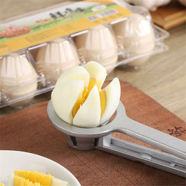 Best Utensils Stainless Steel Egg Slicer Wedger Cutter, Divides Hard Boiled Eggs Into 6 Equal Segments In One Action - 0
