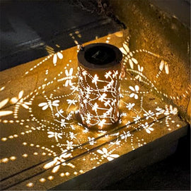 Birthday Gifts for Women Mom Grandma Ladies Solar Lanterns Outdoor Hanging Dragonfly Hollowed-Out Metal Waterproof LED Garden Decor Outside for Patio Yard Porch - 0