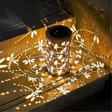 Birthday Gifts for Women Mom Grandma Ladies Solar Lanterns Outdoor Hanging Dragonfly Hollowed-Out Metal Waterproof LED Garden Decor Outside for Patio Yard Porch - 0